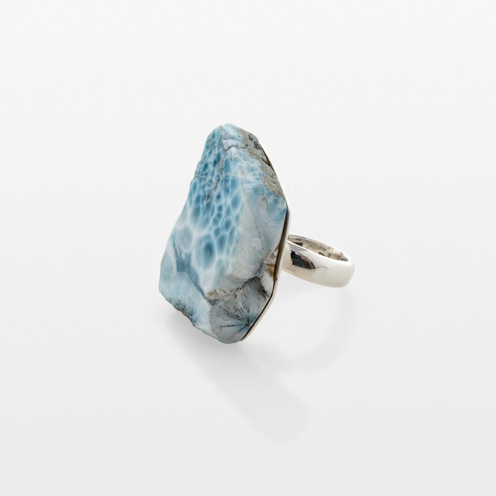 Rough Larimar Ring Gabi