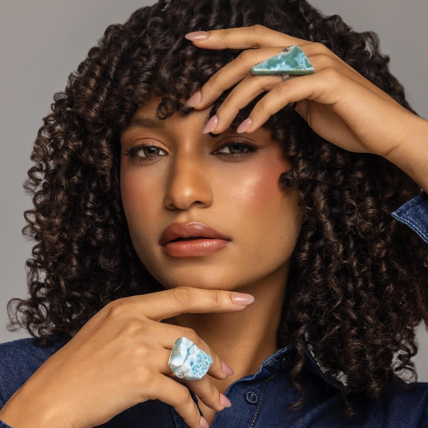 Rough Larimar Ring Giulietta