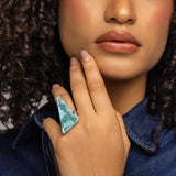 Rough Larimar Ring Giulietta