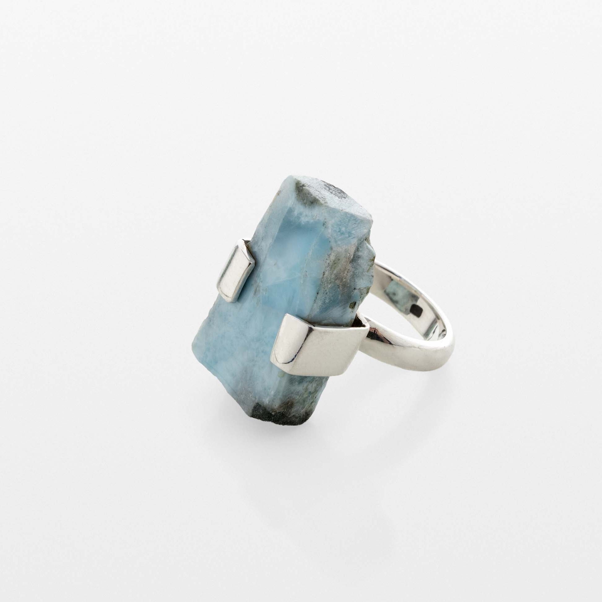 Rough Larimar Ring Gwenna