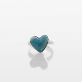 Larimar Heart Ring Lorelai
