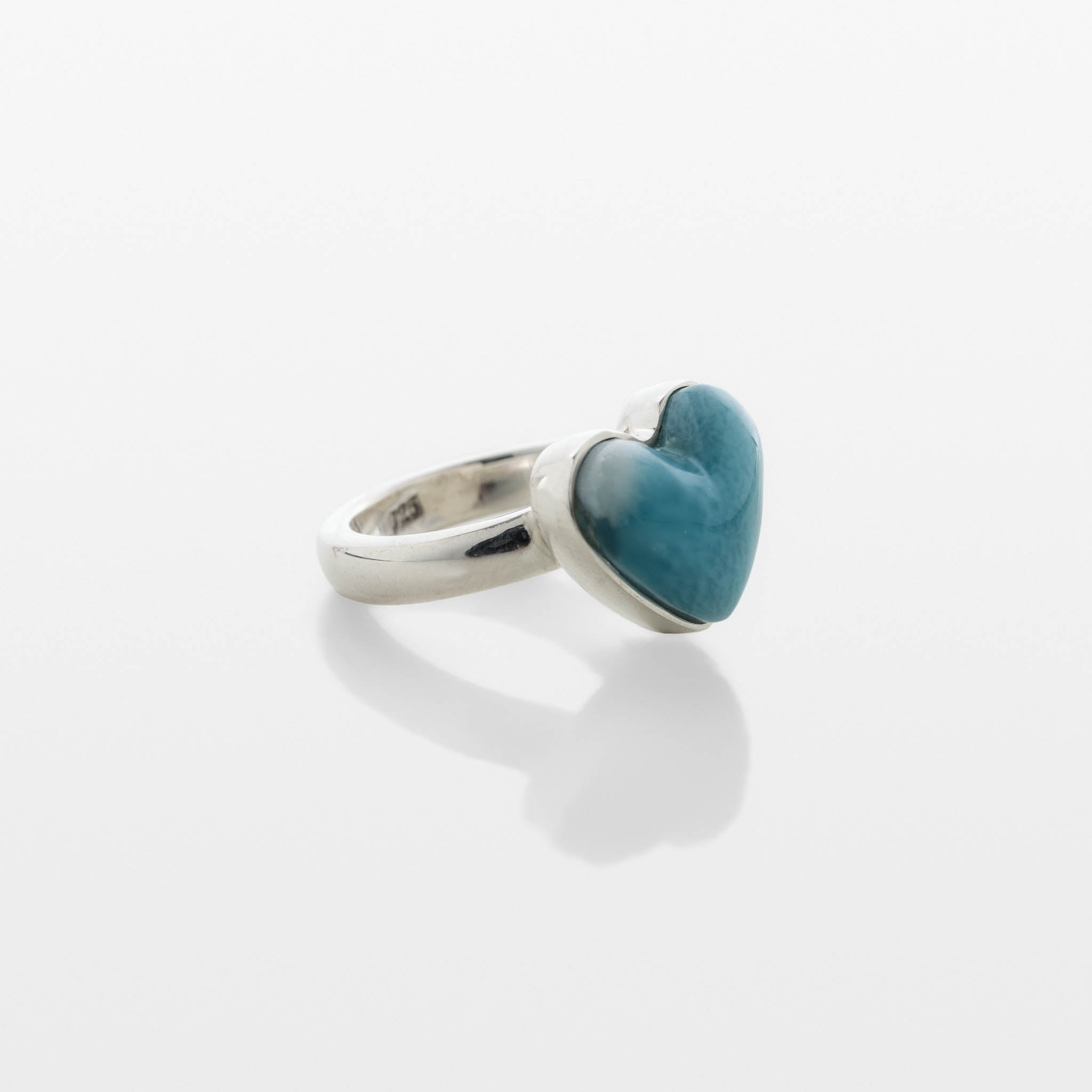 Larimar Heart Ring Lorelai