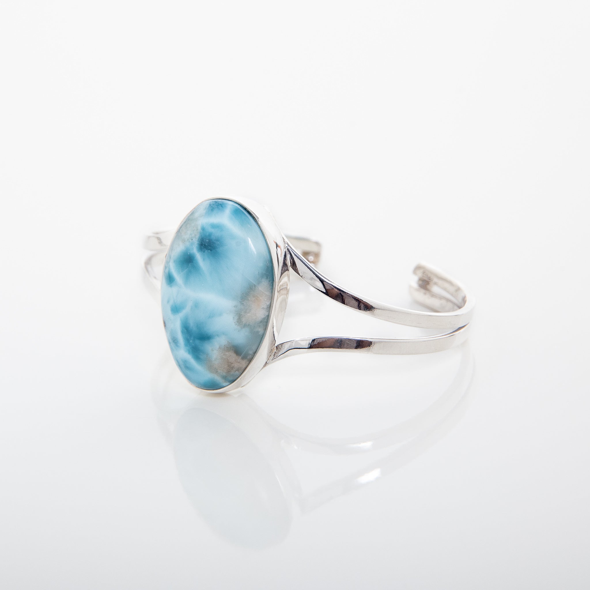 Dominican Larimar Cuff Bracelet Cloti