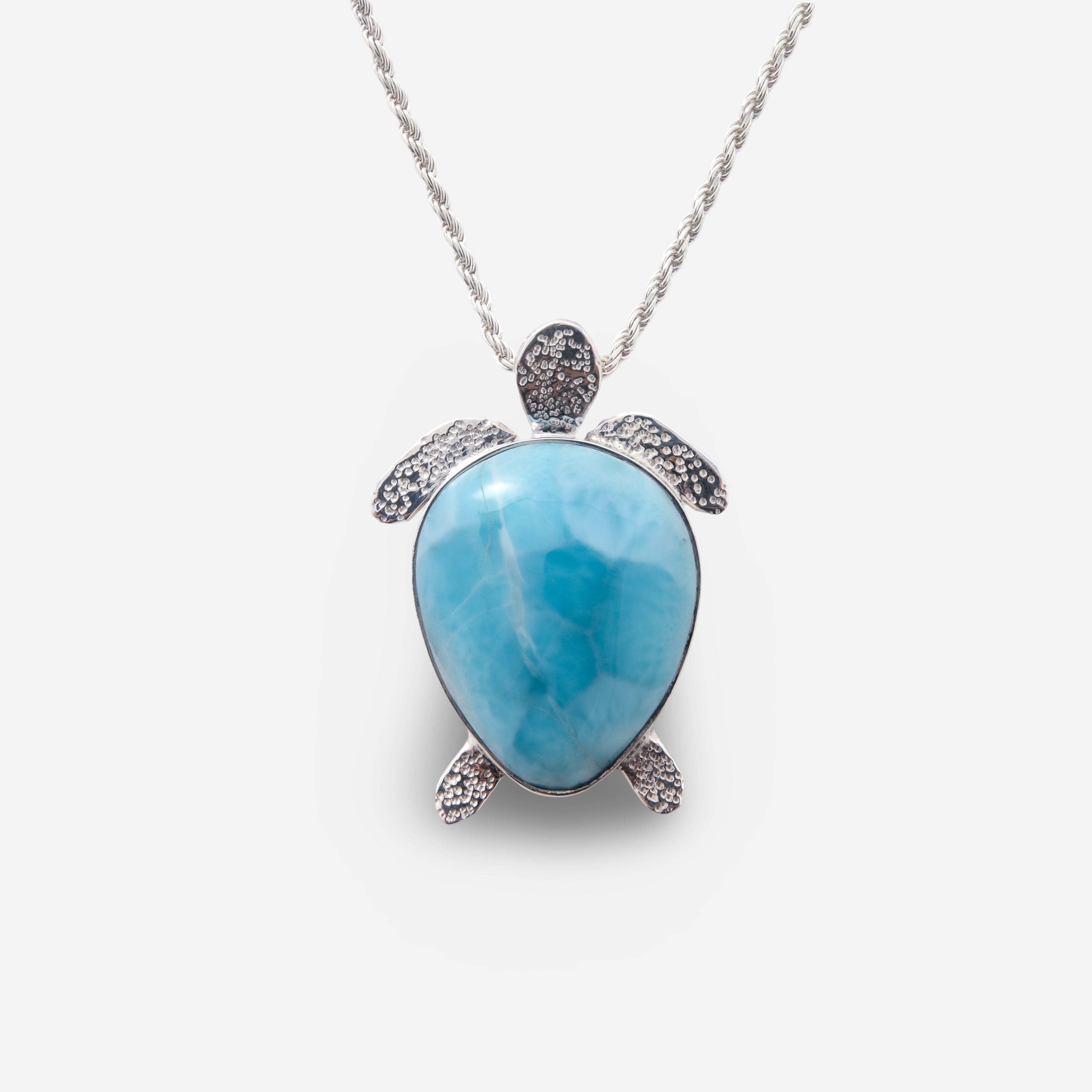 Larimar turtle necklace discount