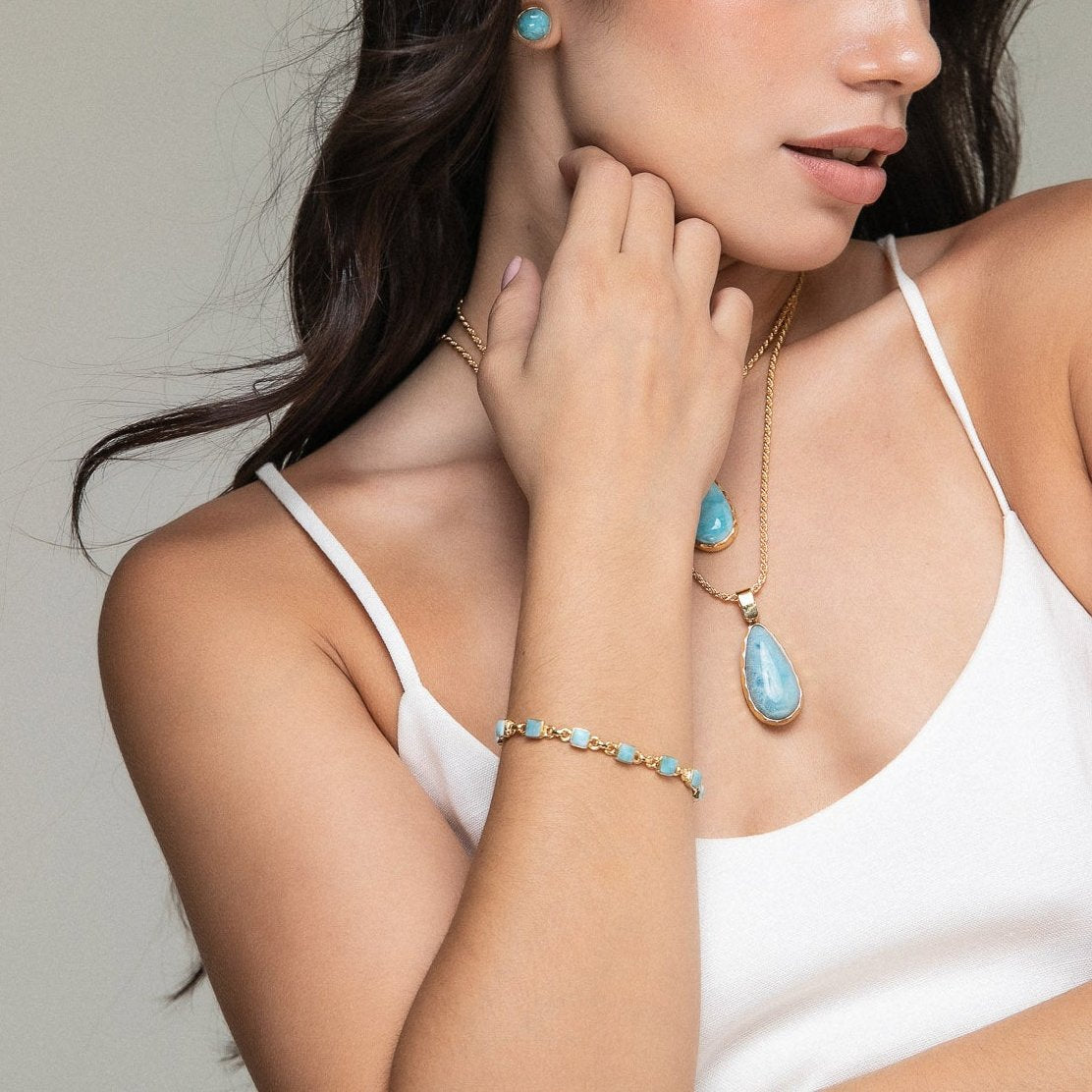 Gold Vermeil Larimar Serenade Bracelet | The Larimar Shop®