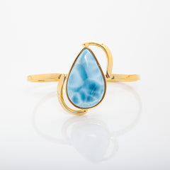 Larimar Stone Gold Vermeil Bangle Elinette