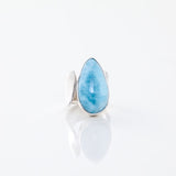 Teardrop Larimar Stone Ring for women