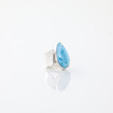 Teardrop Larimar Stone Ring for women Aria