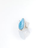 Teardrop Larimar Stone Ring for women Aria