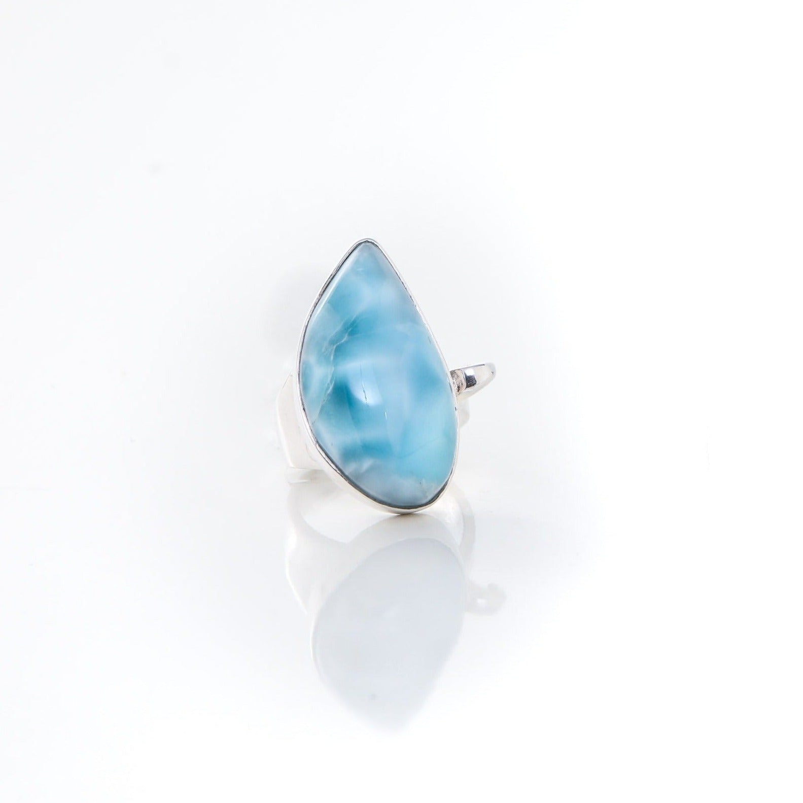 Larimar Stone and silver Ring for women