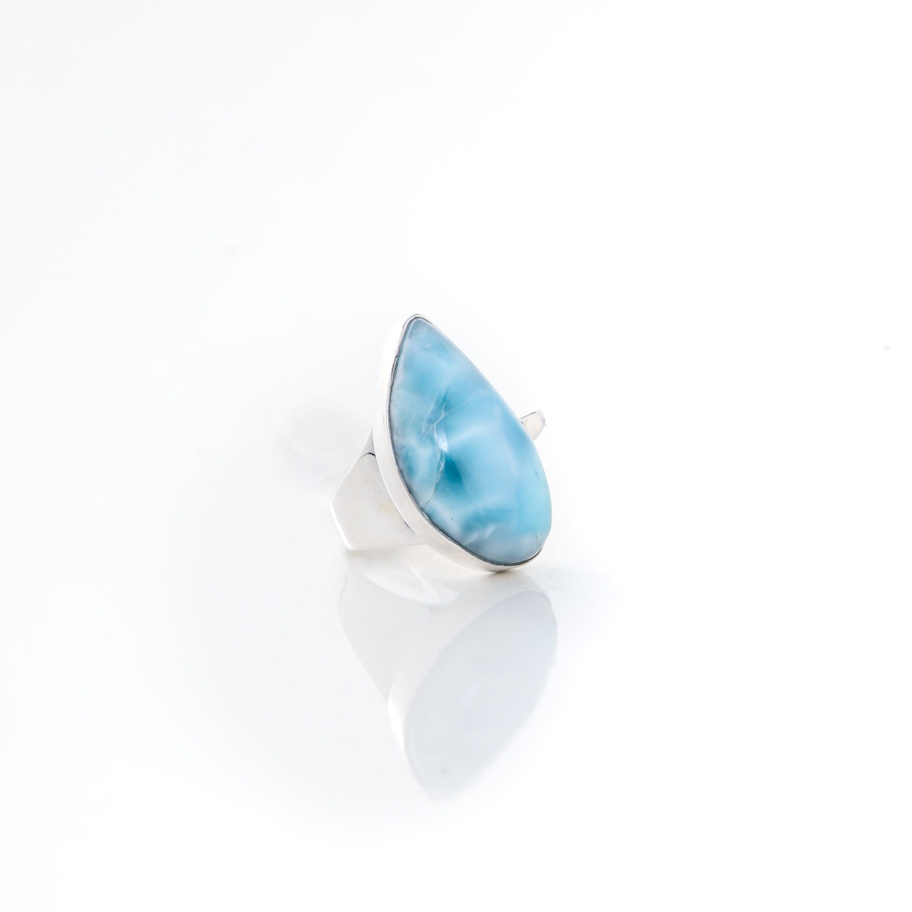 Larimar Stone and silver Ring for women