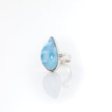 Larimar Stone and silver Ring for women