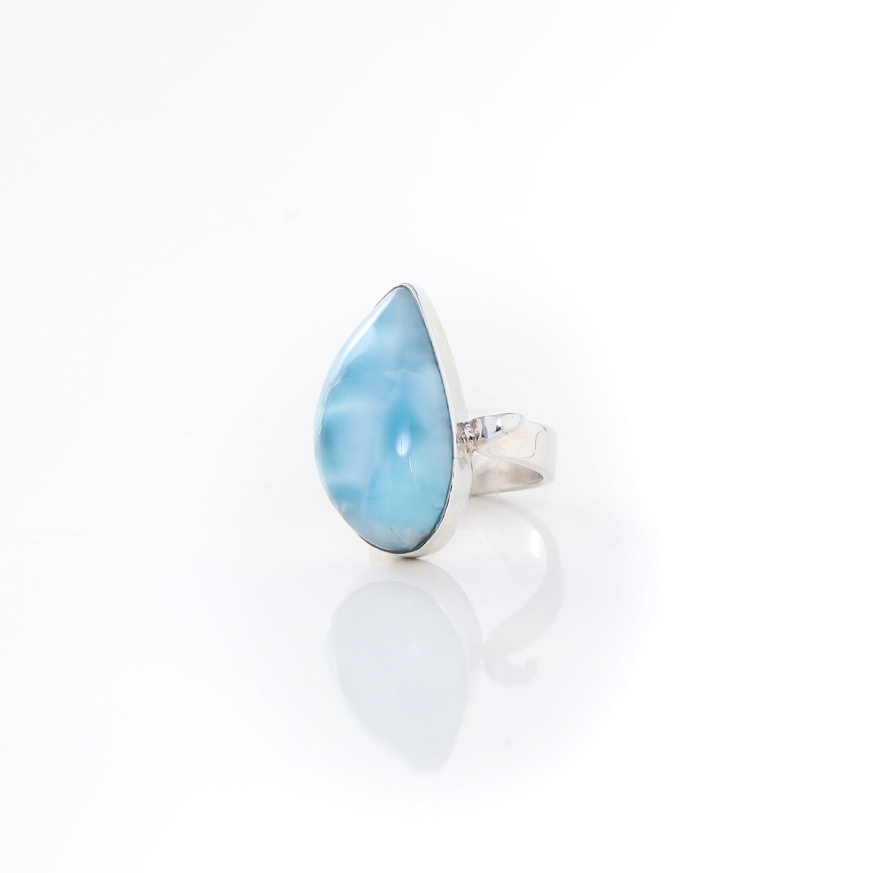 Larimar Stone and silver Ring for women