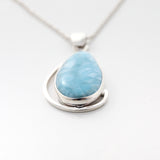 Larimar vibrant blue pendant for women