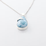 Pendant Blue Larimar Stone and Silver