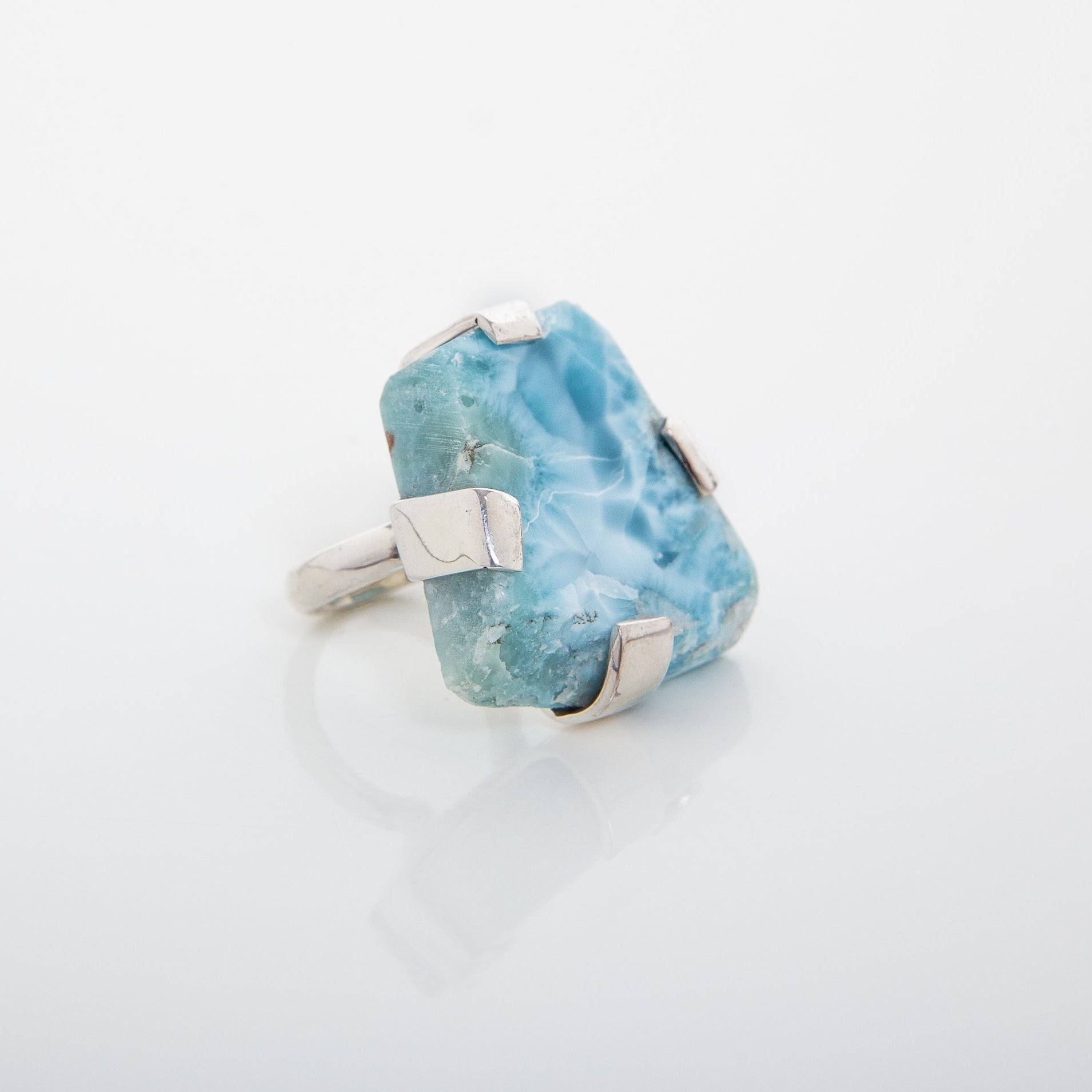 Rough Larimar Ring Yules