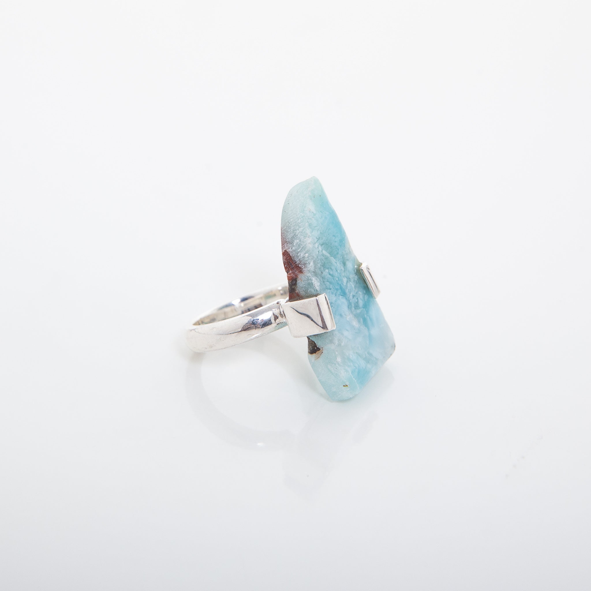 Rough Larimar Band Ring Airam