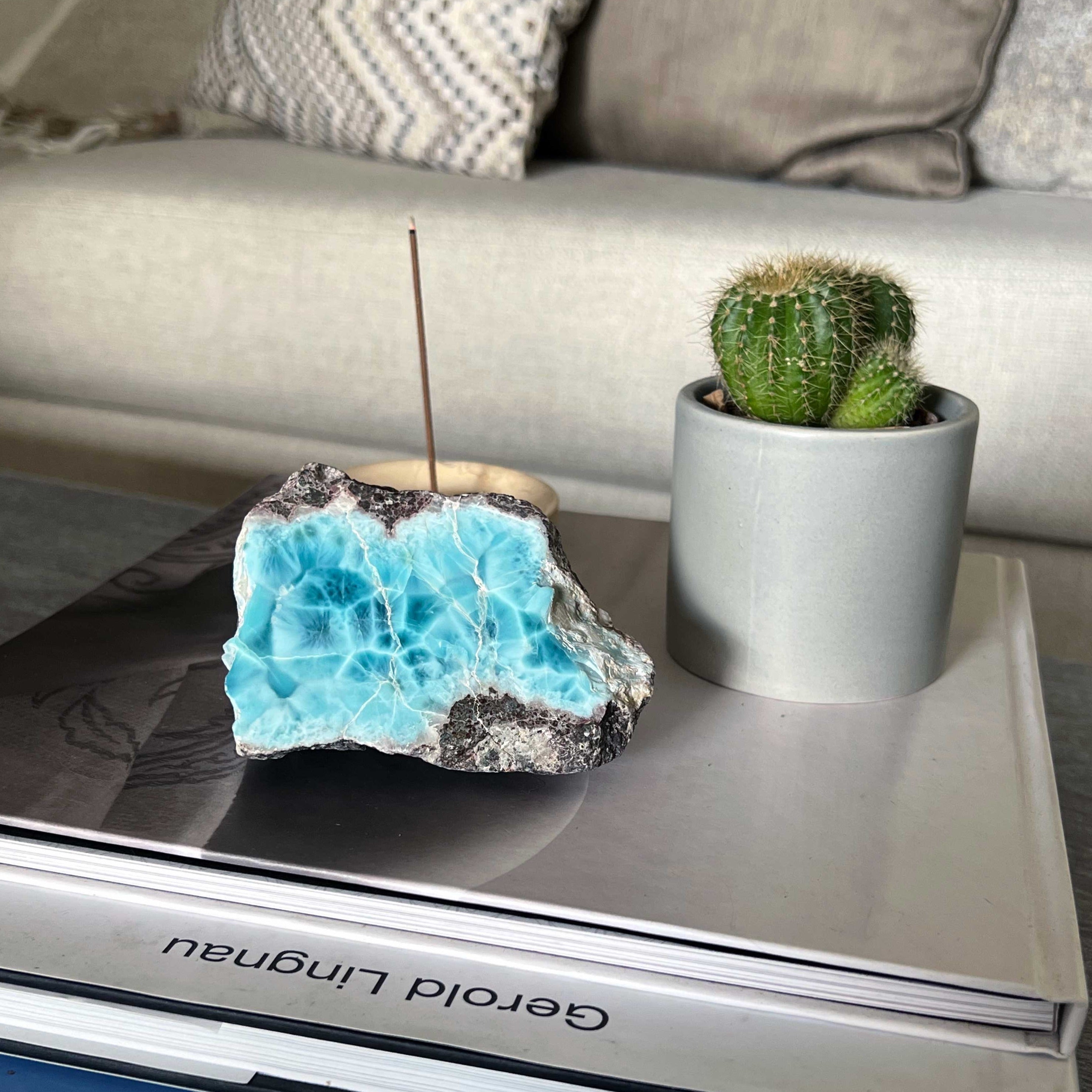 Blue Larimar Paperweight Daniel | Larimar Jewelry | The Larimar Shop®