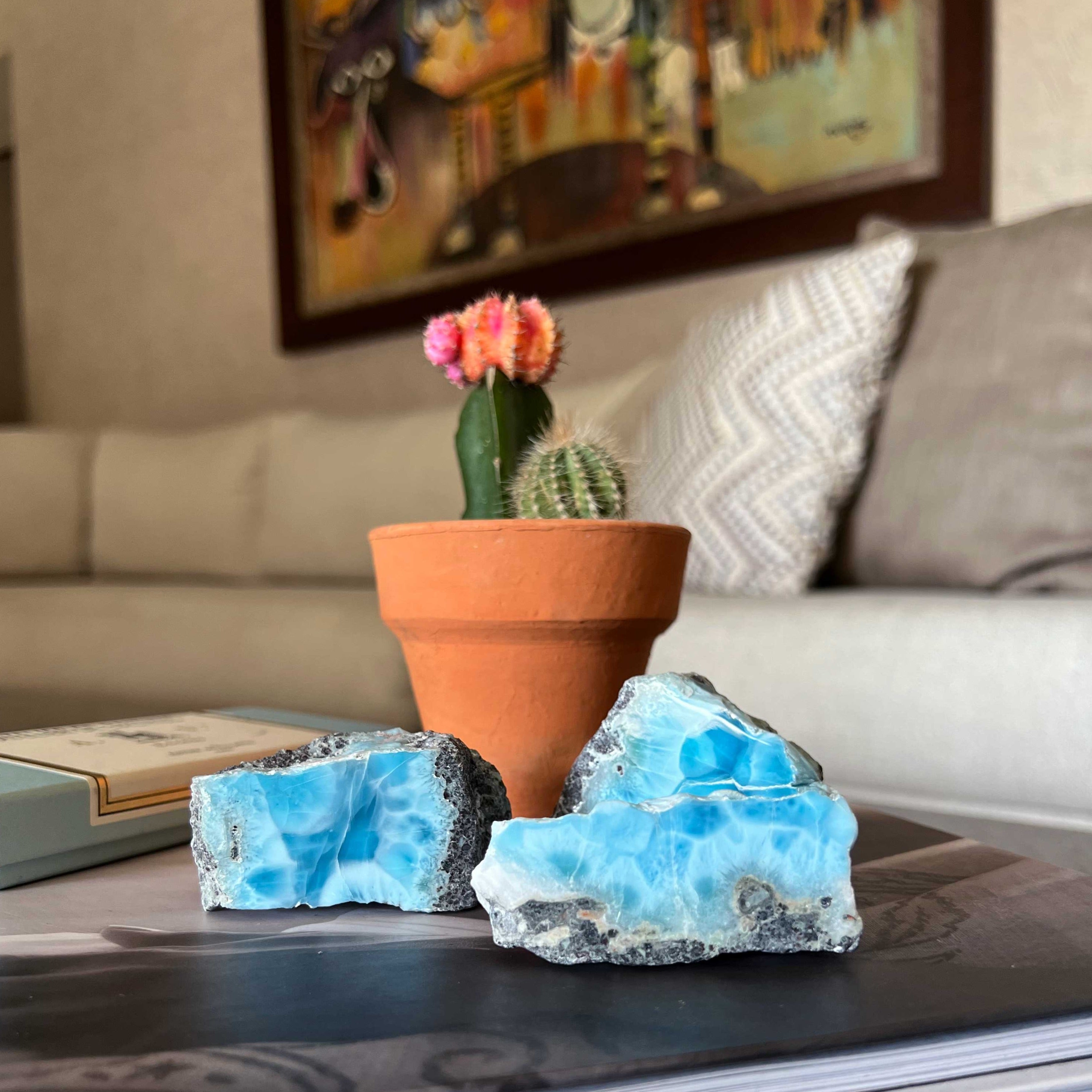 Larimar Paperweight Mazarine Set | Larimar Jewelry | The Larimar Shop®