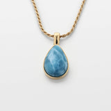 Larimar Gold Vermeil Pendant Pansy
