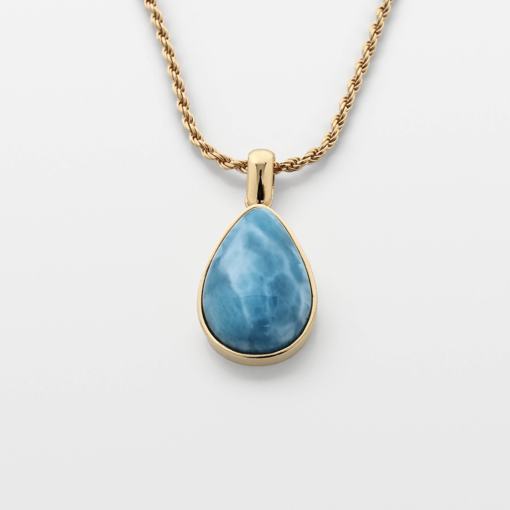 Larimar Gold Vermeil Pendant Pansy