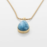 Larimar Gold Vermeil Pendant Pansy