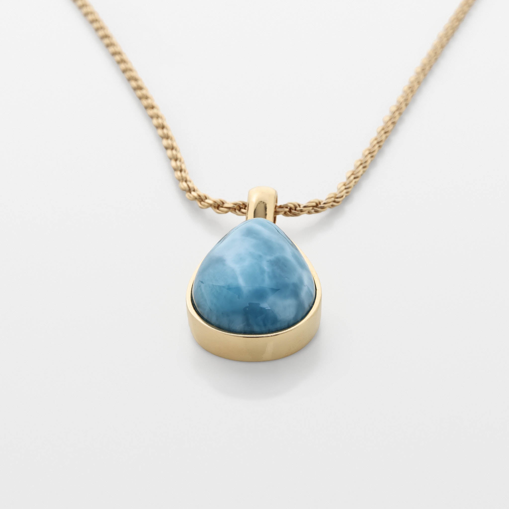 Larimar Gold Vermeil Pendant Pansy