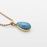 Larimar Gold Vermeil Pendant Pansy