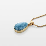 Larimar Gold Vermeil Pendant Pansy