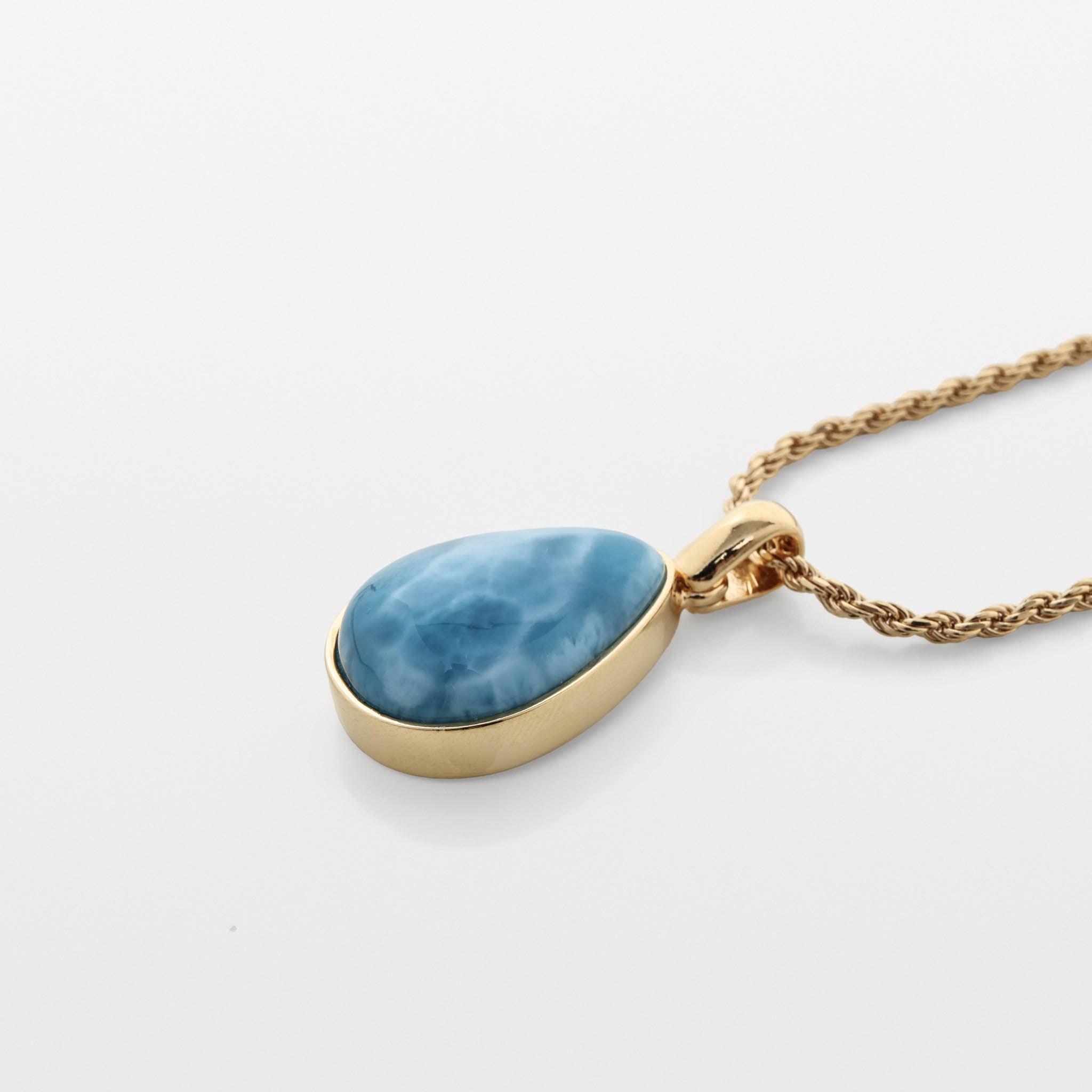 Larimar Gold Vermeil Pendant Pansy