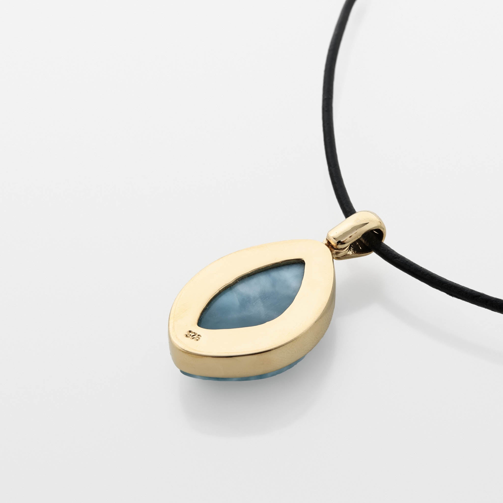 Larimar Gold Vermeil Pendant Brooke