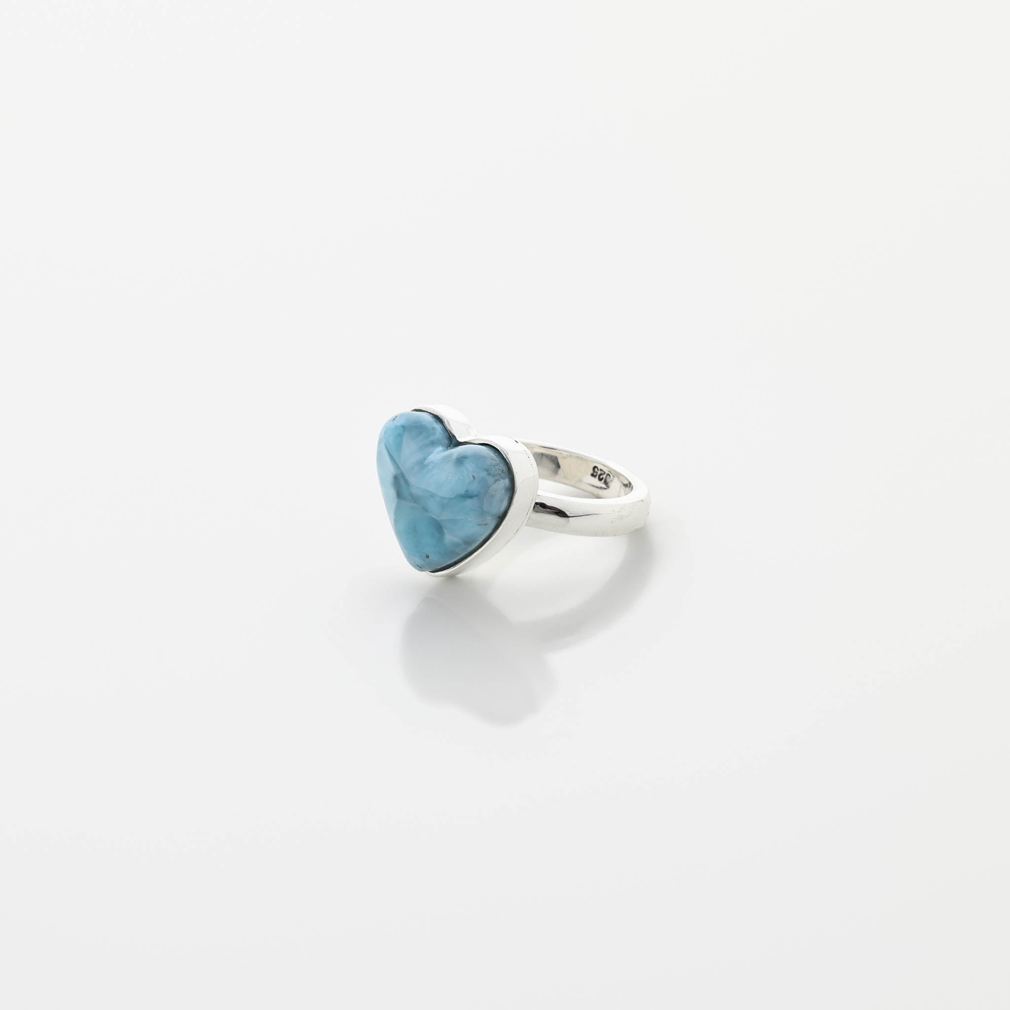 Larimar Heart Ring Bela