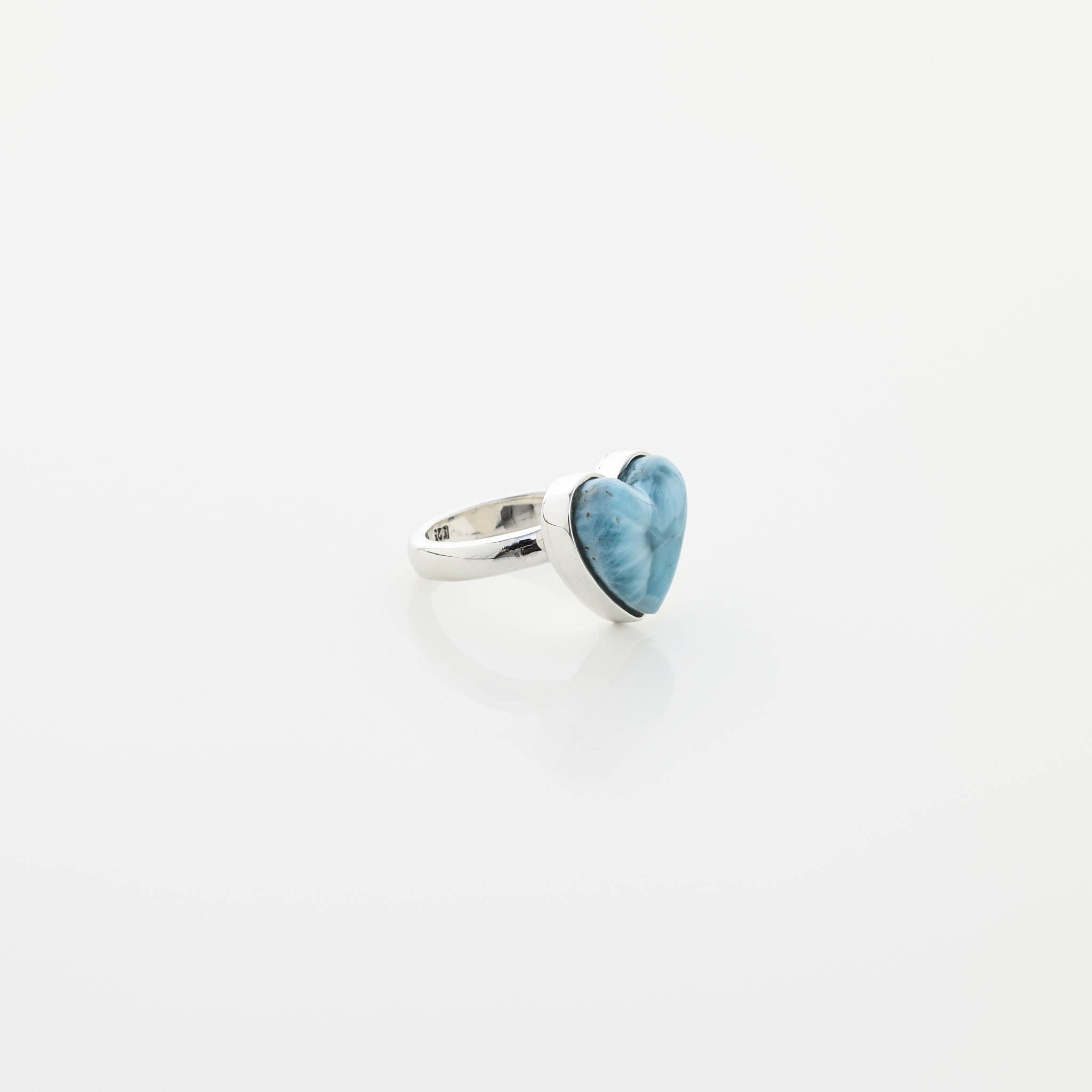 Larimar Heart Ring Bela
