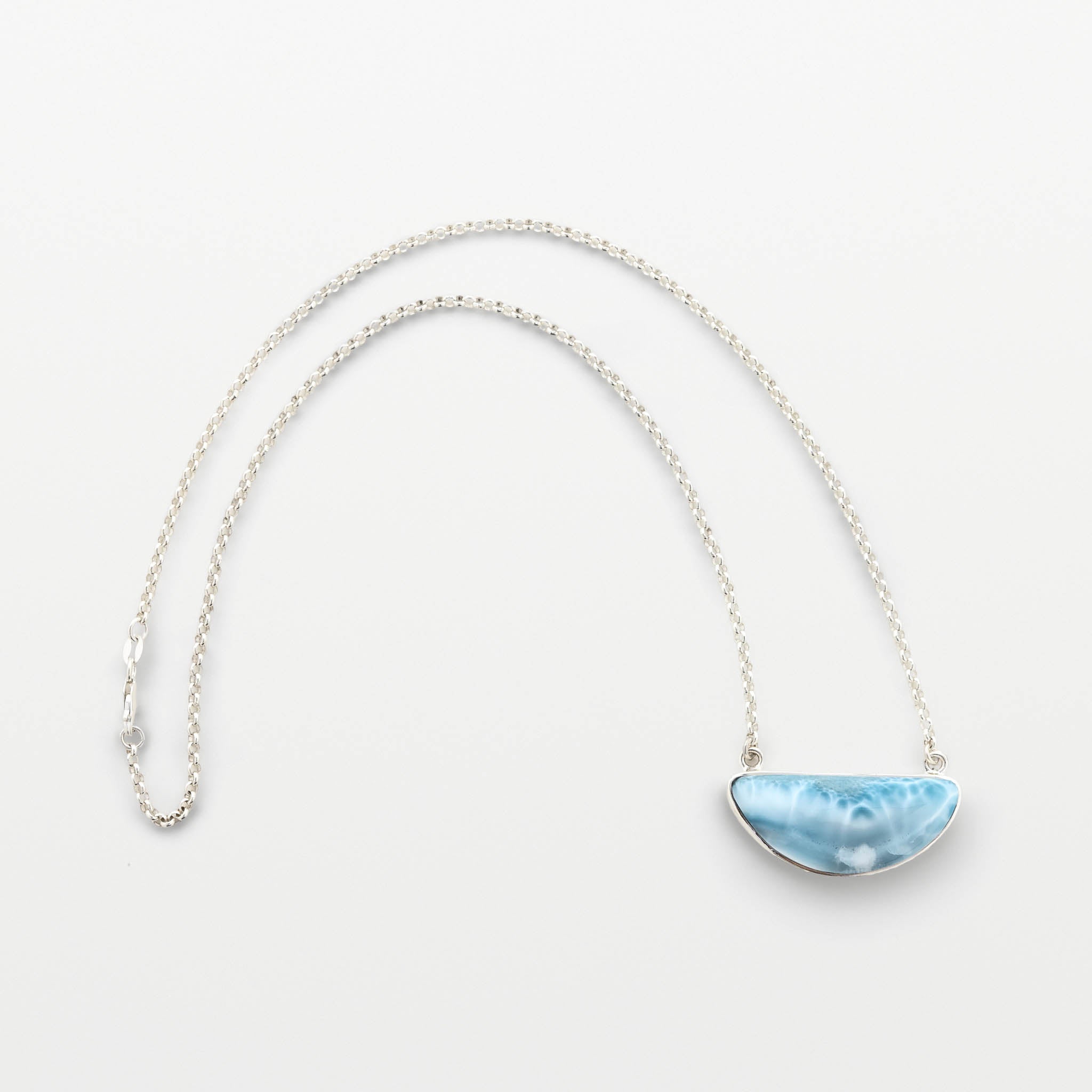 Blue Larimar Stone Necklace Nadia 