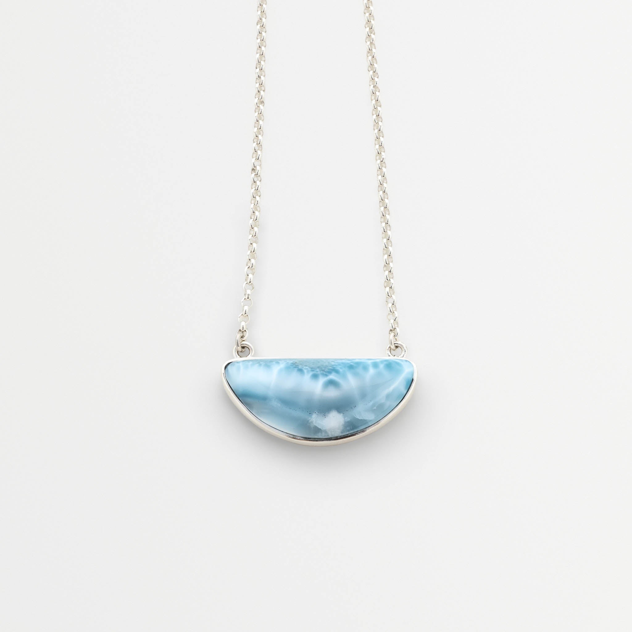 Blue Larimar Stone Necklace Nadia