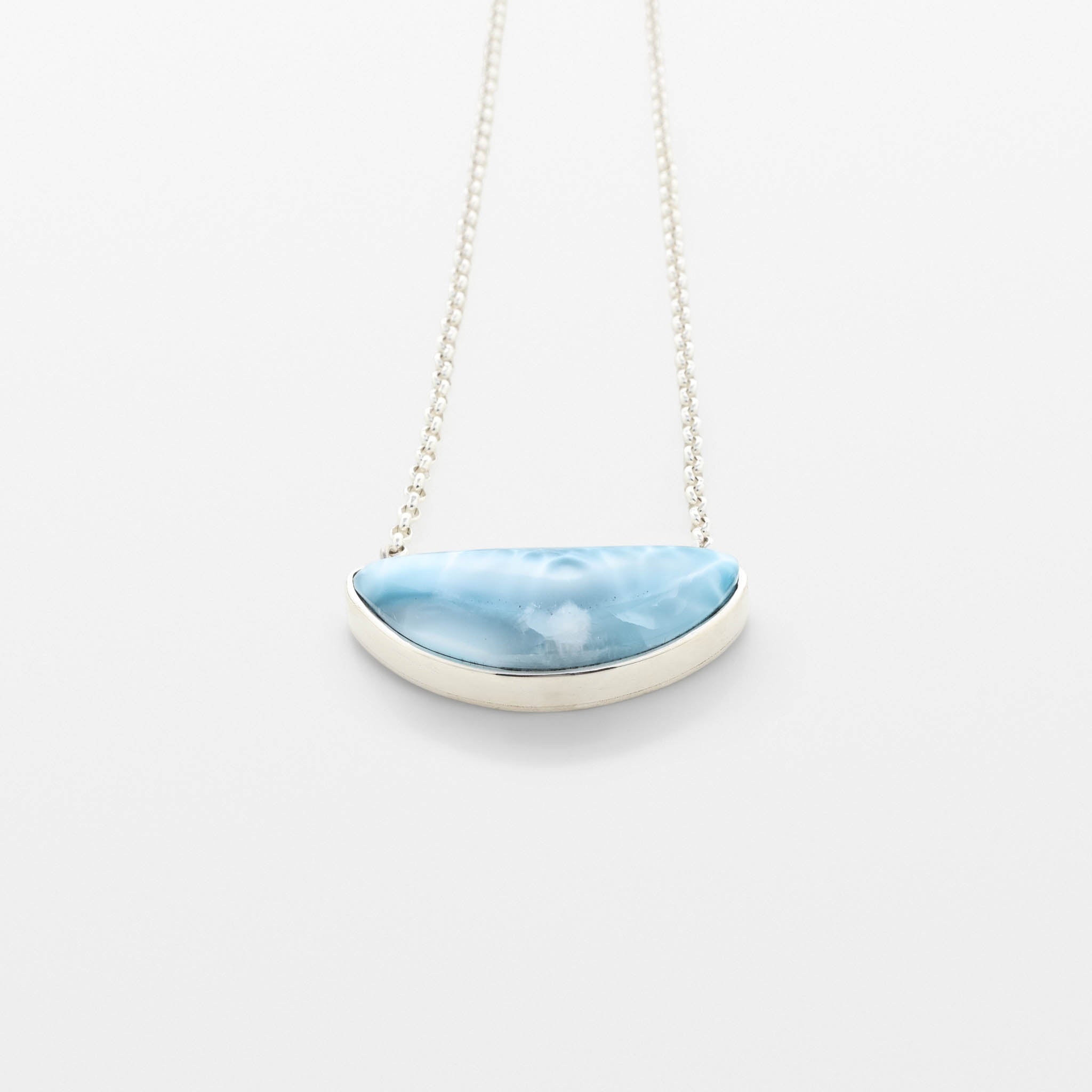 Blue Larimar Stone Necklace Nadia 