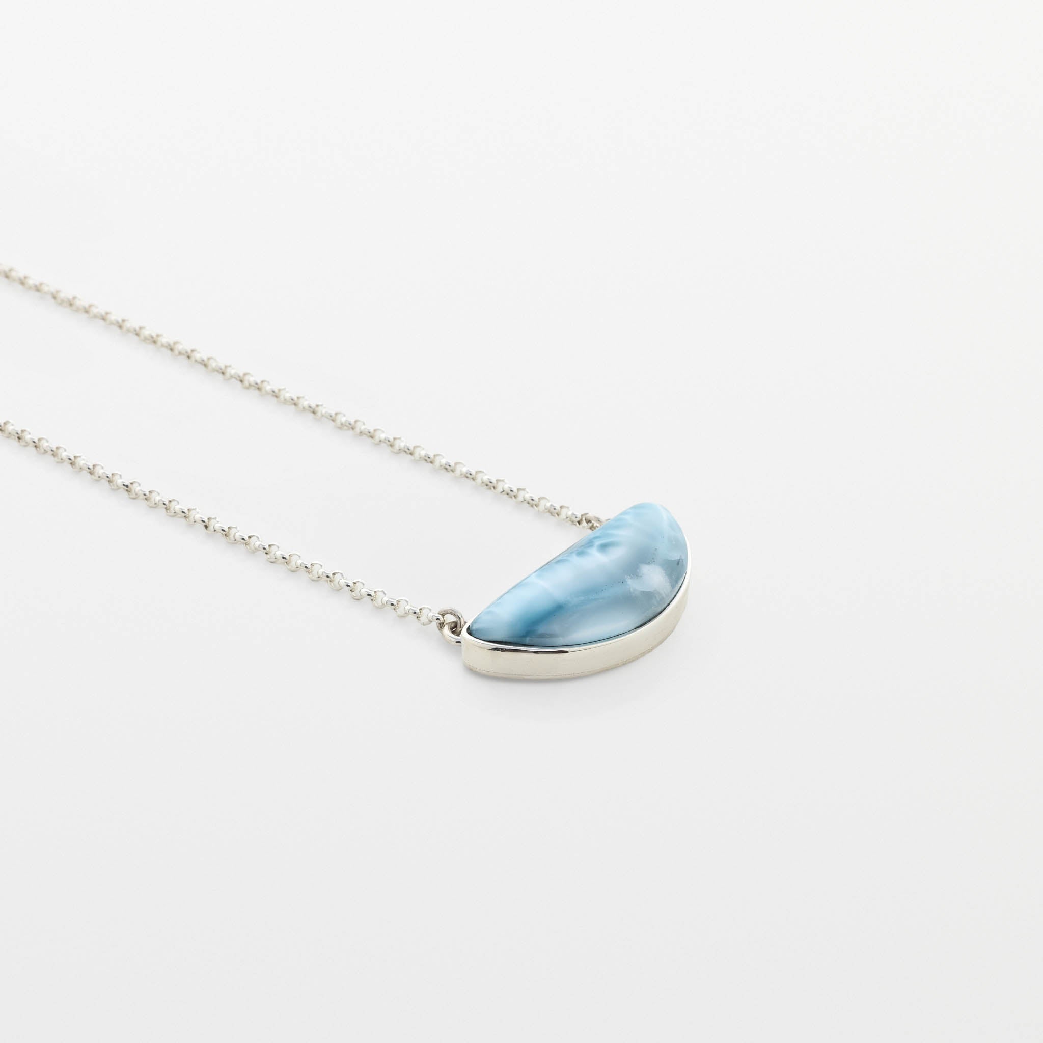 Blue Larimar Stone Necklace Nadia 