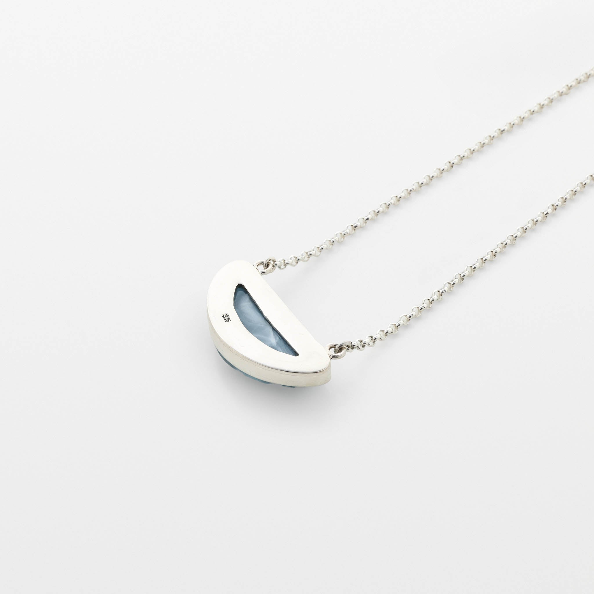 Blue Larimar Stone Necklace Nadia