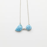 Larimar Silver Necklace Double Stone Nala 