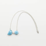 Larimar Silver Necklace Double Stone Nala 