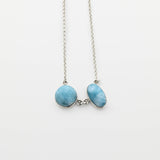 Larimar Stone Silver Necklace Natalie