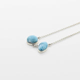 Larimar Stone Silver Necklace Natalie
