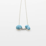 Larimar Stone Silver Necklace Natalie