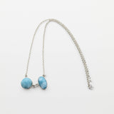 Larimar Stone Silver Necklace Natalie