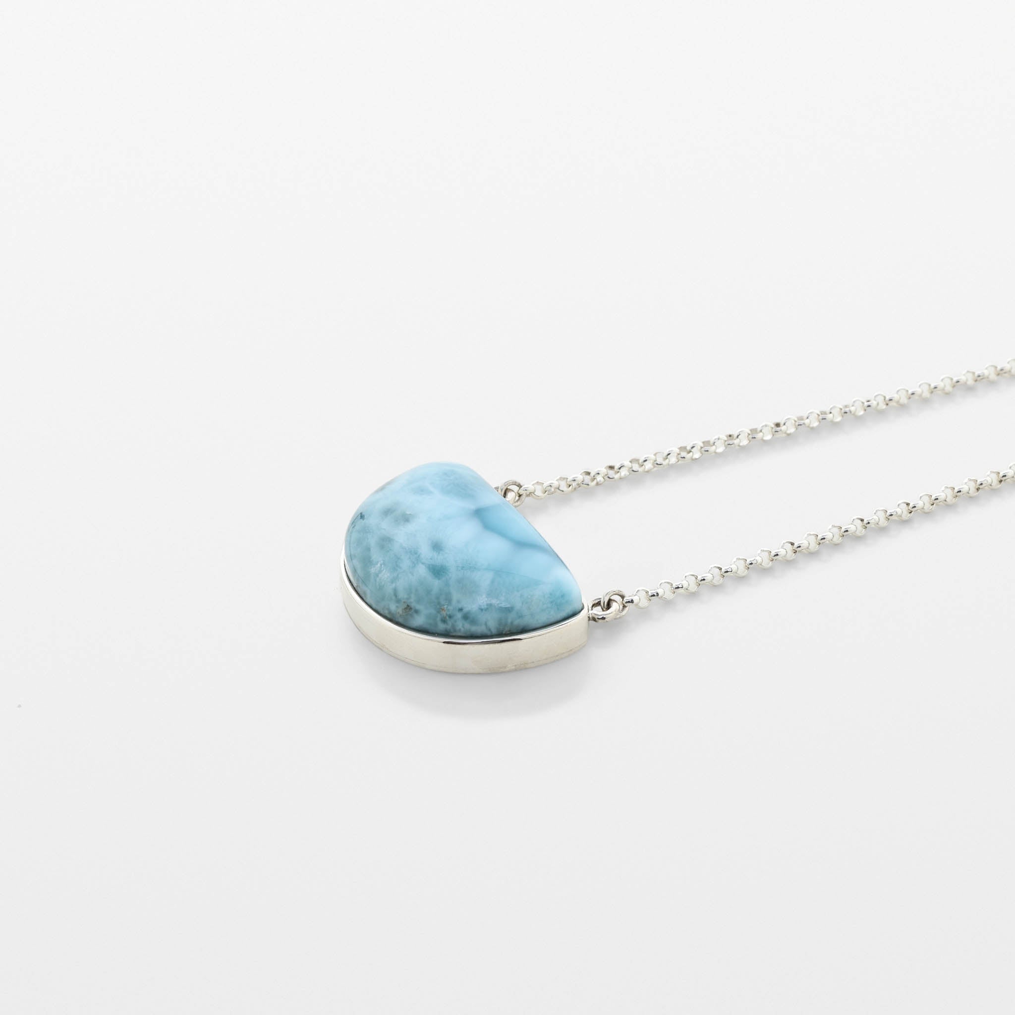 Larimar Silver Necklace Nina
