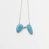 Larimar Necklace Two Stones Nova