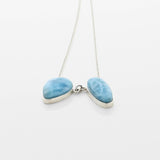 Larimar Necklace Two Stones Nova