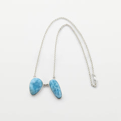 Larimar Necklace Two Stones Nova