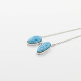 Larimar Necklace Two Stones Nova