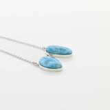 Larimar Necklace Two Stones Nova